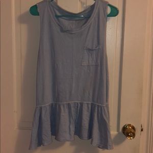 American Eagle light blue peplum tank top
